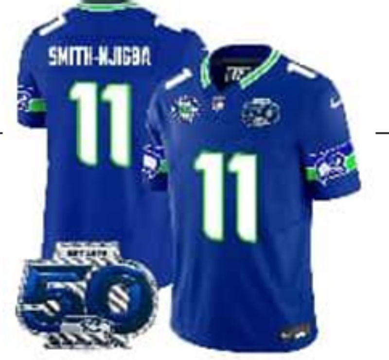 Men 2025 Seattle Seahawks #11 Smith-hjigba Blue Third Generation Nike Limited NFL Jersey style 01->houston astros->MLB Jersey